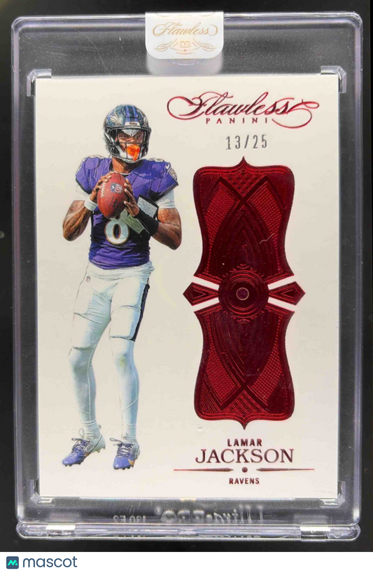 2025 Panini Flawless Lamar Jackson #1 Patches 13/25 Ravens