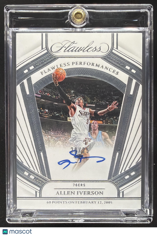 2023-24 Panini Flawless Allen Iverson #FP-AIV Performances 2/25 Auto