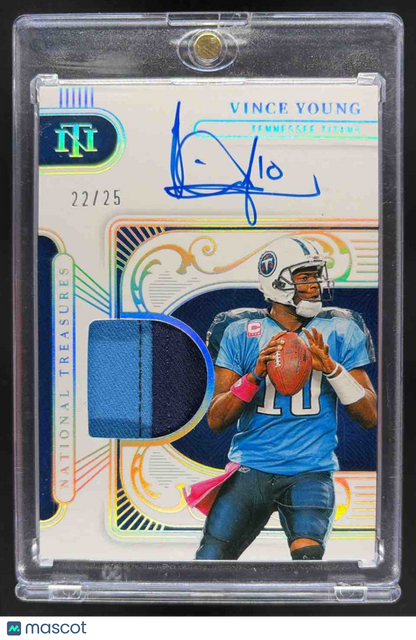 2025 Panini National Treasures Vince Young #CS-VYG Colossal Signatures Holo Silver /25 Auto