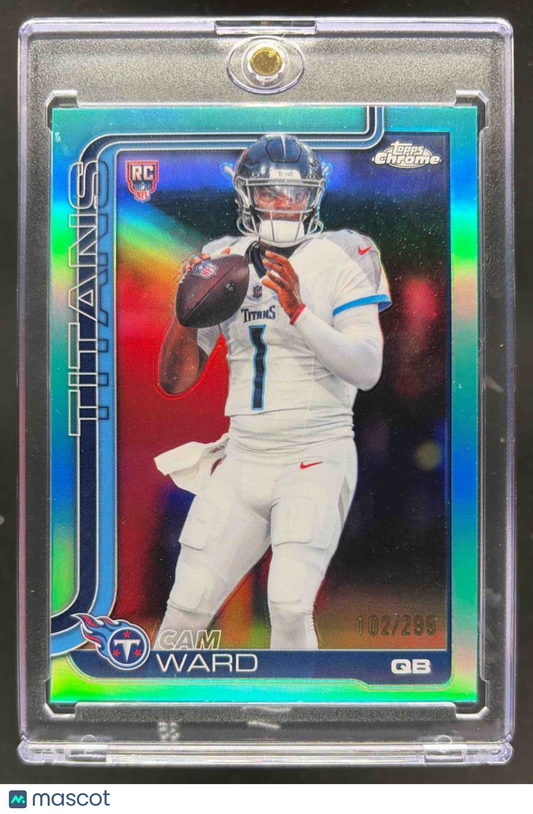 2025 Topps Chrome Cam Ward #314 Rookie Teal Refractor 102/299 RC