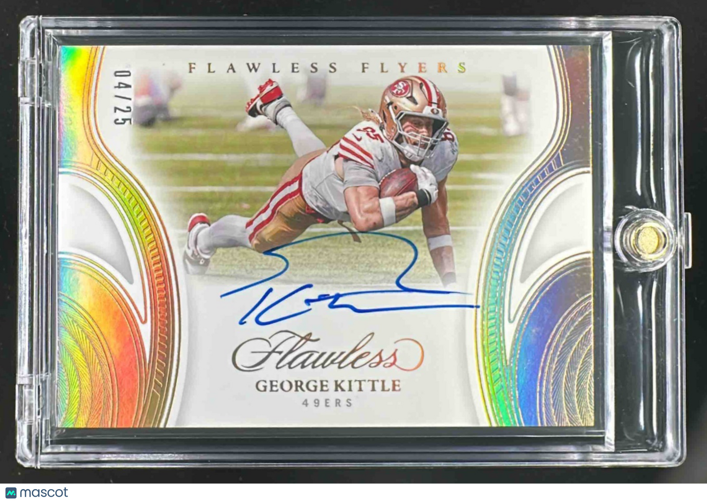 2025 Panini Flawless George Kittle #11 Star Swatch Signatures /25 MEM Auto