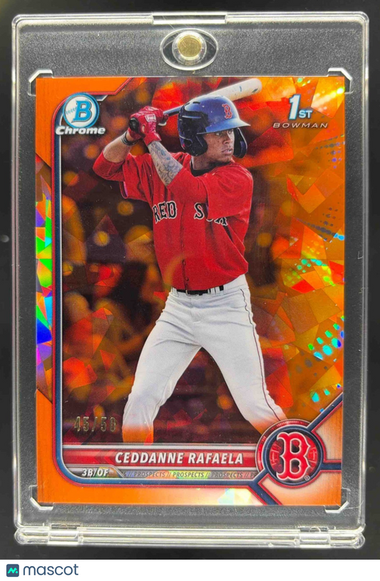 2022 Bowman Sapphire Ceddanne Rafaela #BCP-61 Chrome Orange /50 1st Prospect