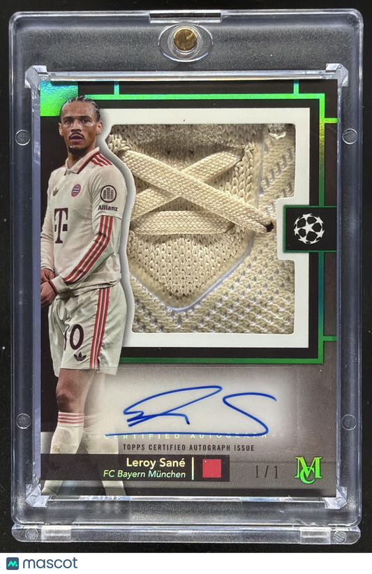 2025 Topps Museum Leroy Sane 1/1 Patch Auto Match Worn laces