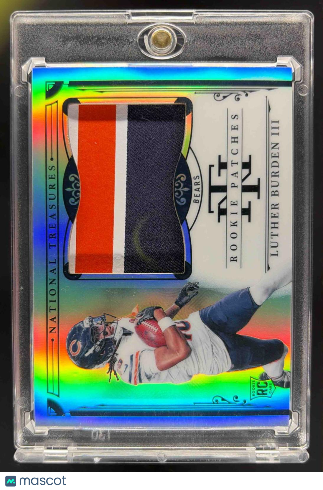 2025 Panini National Treasures Luther Burden III #4 Rookie Dual Materials Gold /35 MEM RC