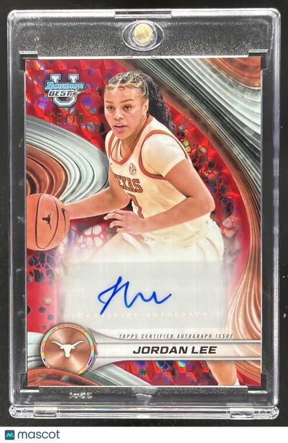 2024-25 Bowman's Best University Jordan Lee #B24-JL Best /10 Red Auto