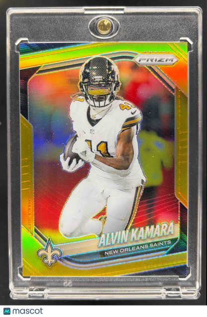 2025 Panini Prizm Alvin Kamara #190 Gold /10 Saints