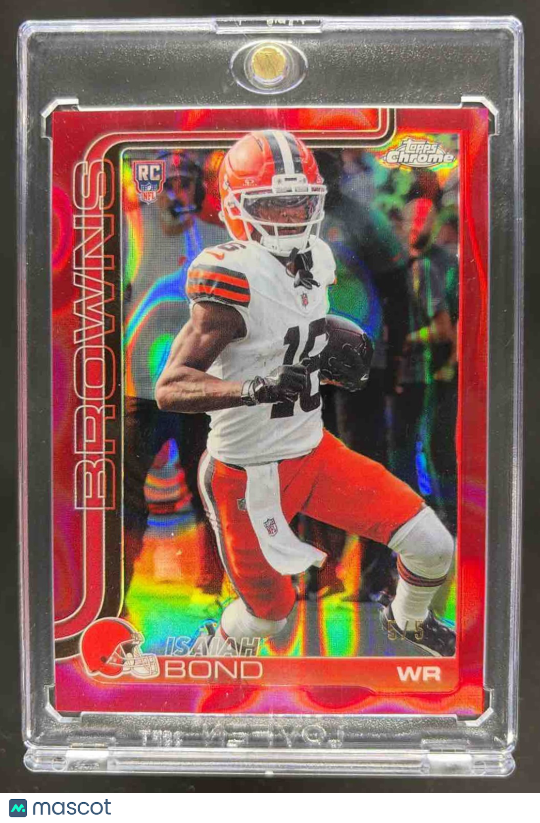2025 Topps Chrome Isaiah Bond #341 Rookie Football Red Raywave Refractor 5/5 RC