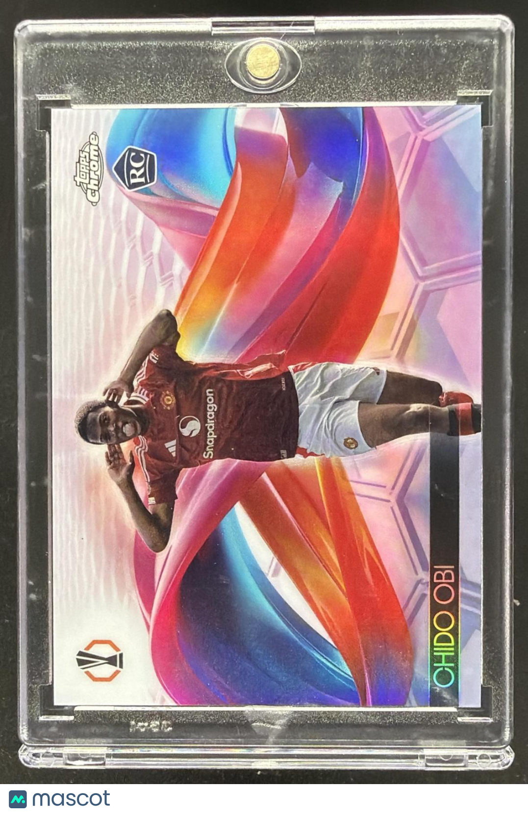 2024-25 Topps Chrome UEFA Club Competitions Chido Obi #H-8 Helix RC