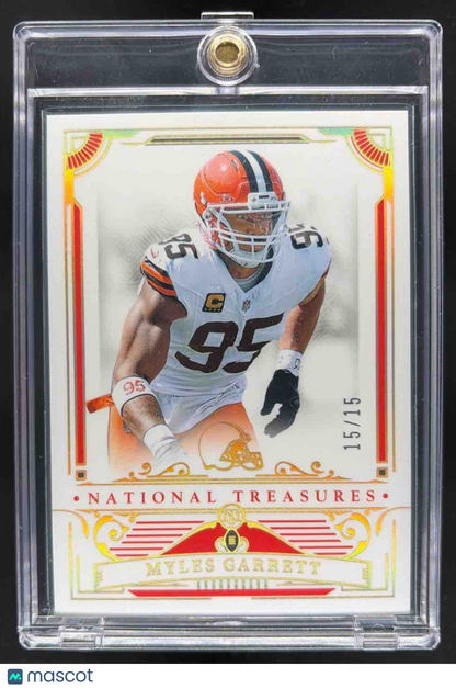 2025 Panini National Treasures Myles Garrett #22 Holo Silver 15/15 Browns