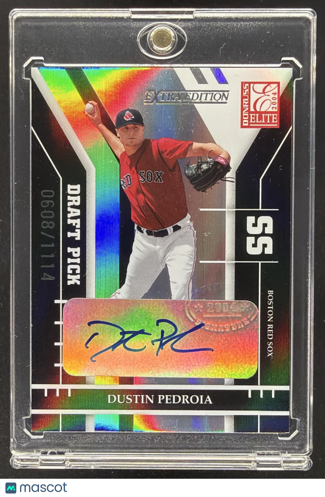 2004 Donruss Elite Extra Edition Dustin Pedroia #262/1114 UER Auto RC