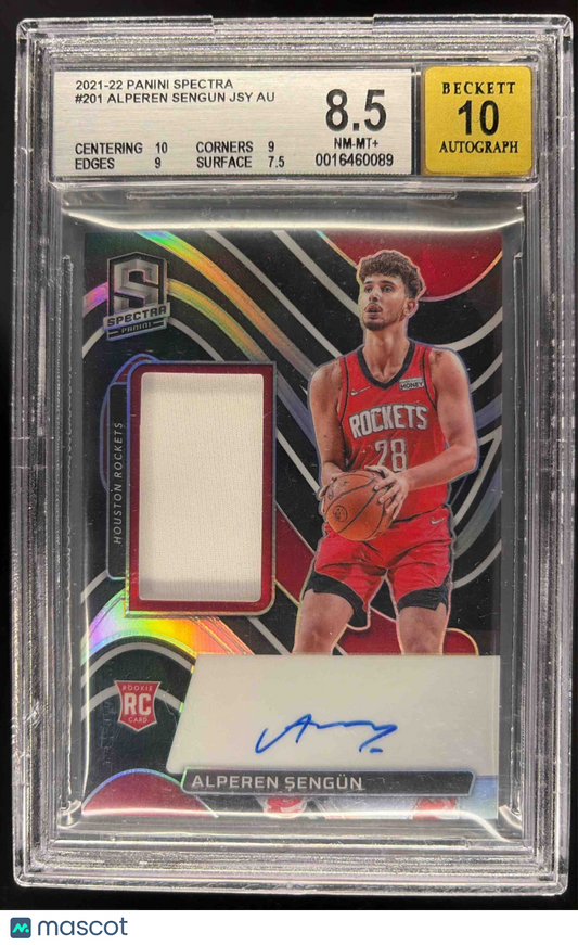 2021 Panini Prizm Alperen Sengun #RS-ALP Rookie Patch Auto BGS 8.5