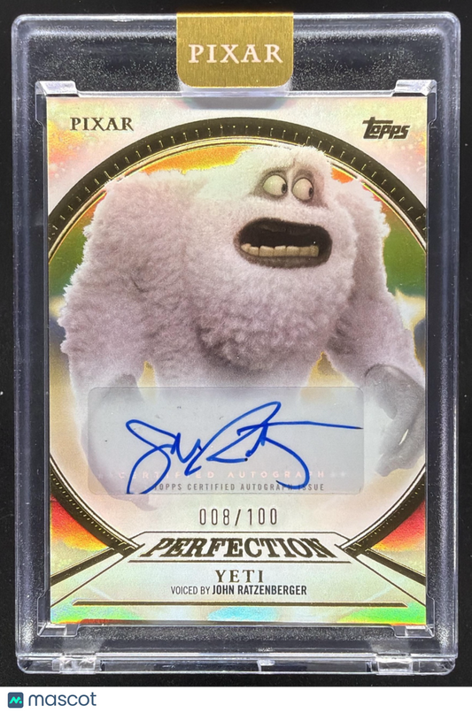 2025 Topps Pixar Gold John Ratzenberger as Yeti #PPA-JRZ Perfection Auto Encased/100