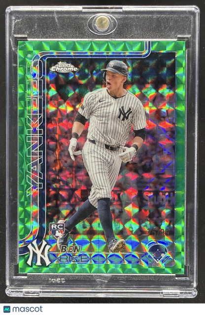 2025 Topps Chrome Ben Rice #139 Green Geometric Refractor 7/99 RC