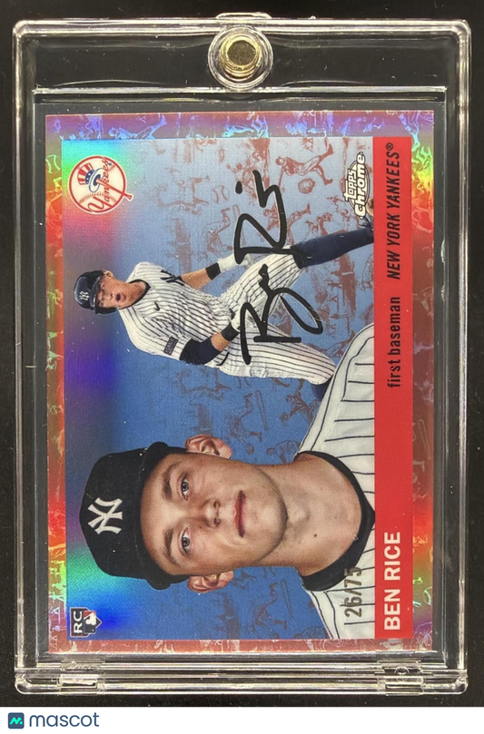 2025 Topps Chrome Platinum Anniversary Ben Rice #311 RC /75