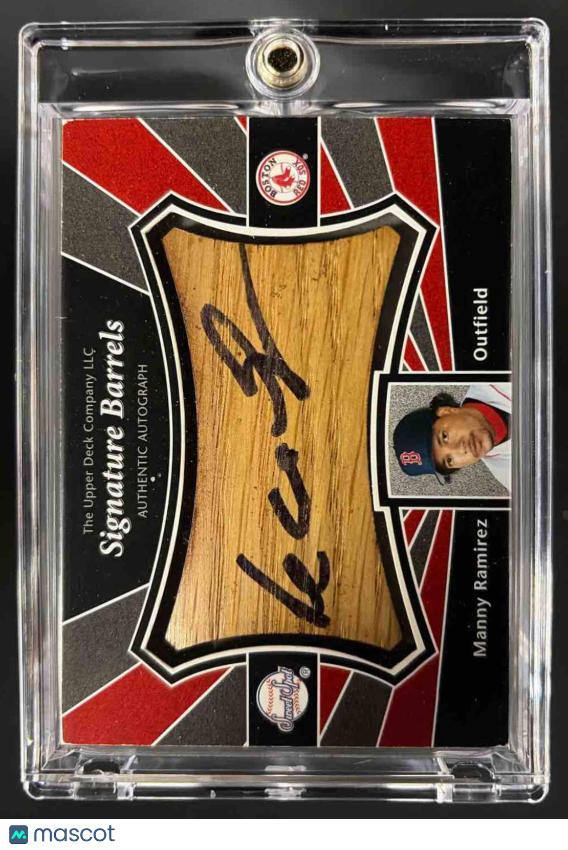 2004 Upper Deck Sweet Spot Manny Ramirez #SS-MR Signatures Red Stitch Auto