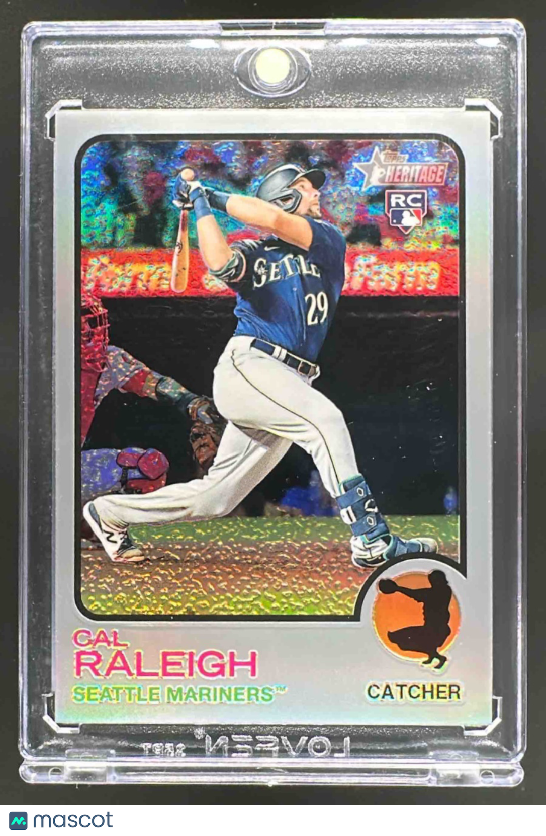 2022 Topps Heritage Cal Raleigh #367 Chrome Silver Refractor 47/373 RC