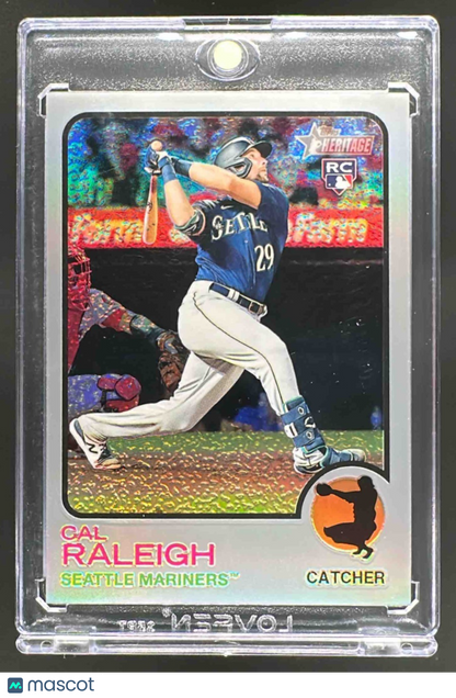 2022 Topps Heritage Cal Raleigh #367 Chrome Silver Refractor 47/373 RC