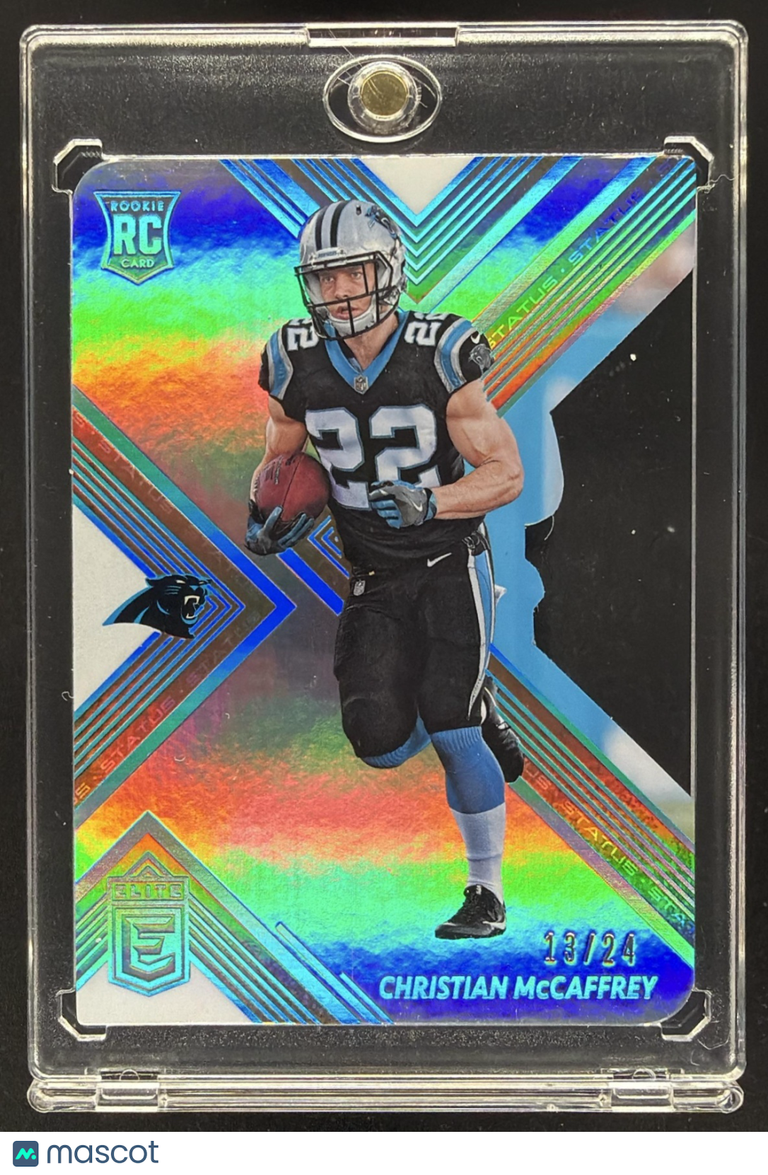 2017 Panini Donruss Elite Christian McCaffrey #161 Aspirations Die Cut 13/24 RC