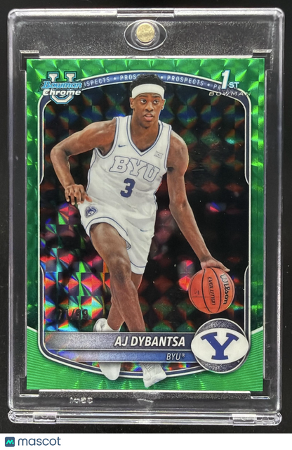2025 Bowman AJ Dybantsa #BCP-1 Chrome Green Geometric Refractor /99 1st