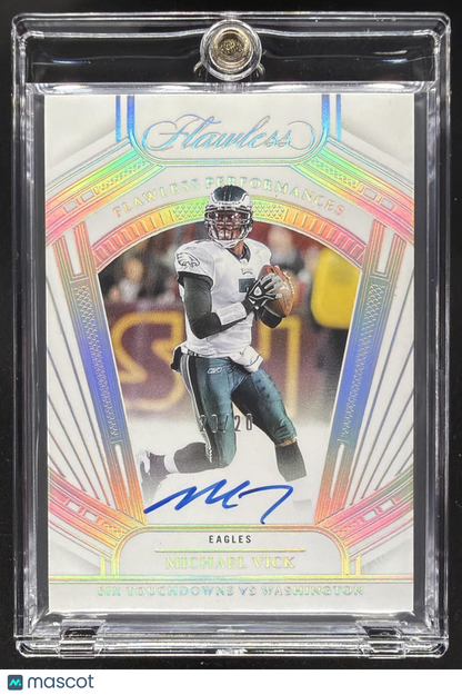 2025 Panini Flawless Michael Vick #14 Performances Silver 20/20 Auto