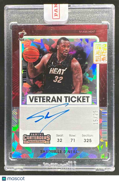 2021 Panini Contenders Shaquille O'Neal #VT-SON Cracked Ice Ticket /25 Auto