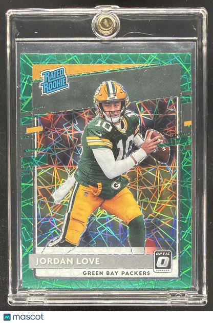 2020 Panini Donruss Optic Jordan Love #154 Green Velocity Prizm RC