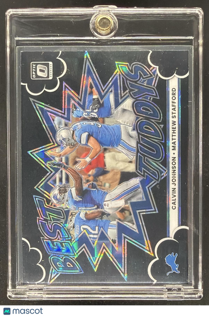 2025 Panini Donruss Optic Calvin Johnson Matthew Stafford #4 Black Pandora /149