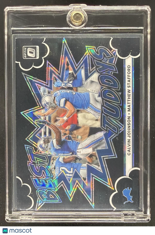 2025 Panini Donruss Optic Calvin Johnson Matthew Stafford #4 Black Pandora /149