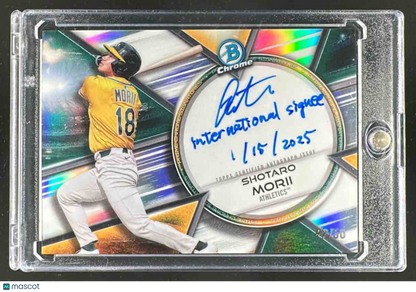 2025 Bowman Chrome Shotaro Morii #PCS-SM Prime Signatures 42/50 Auto Athletics