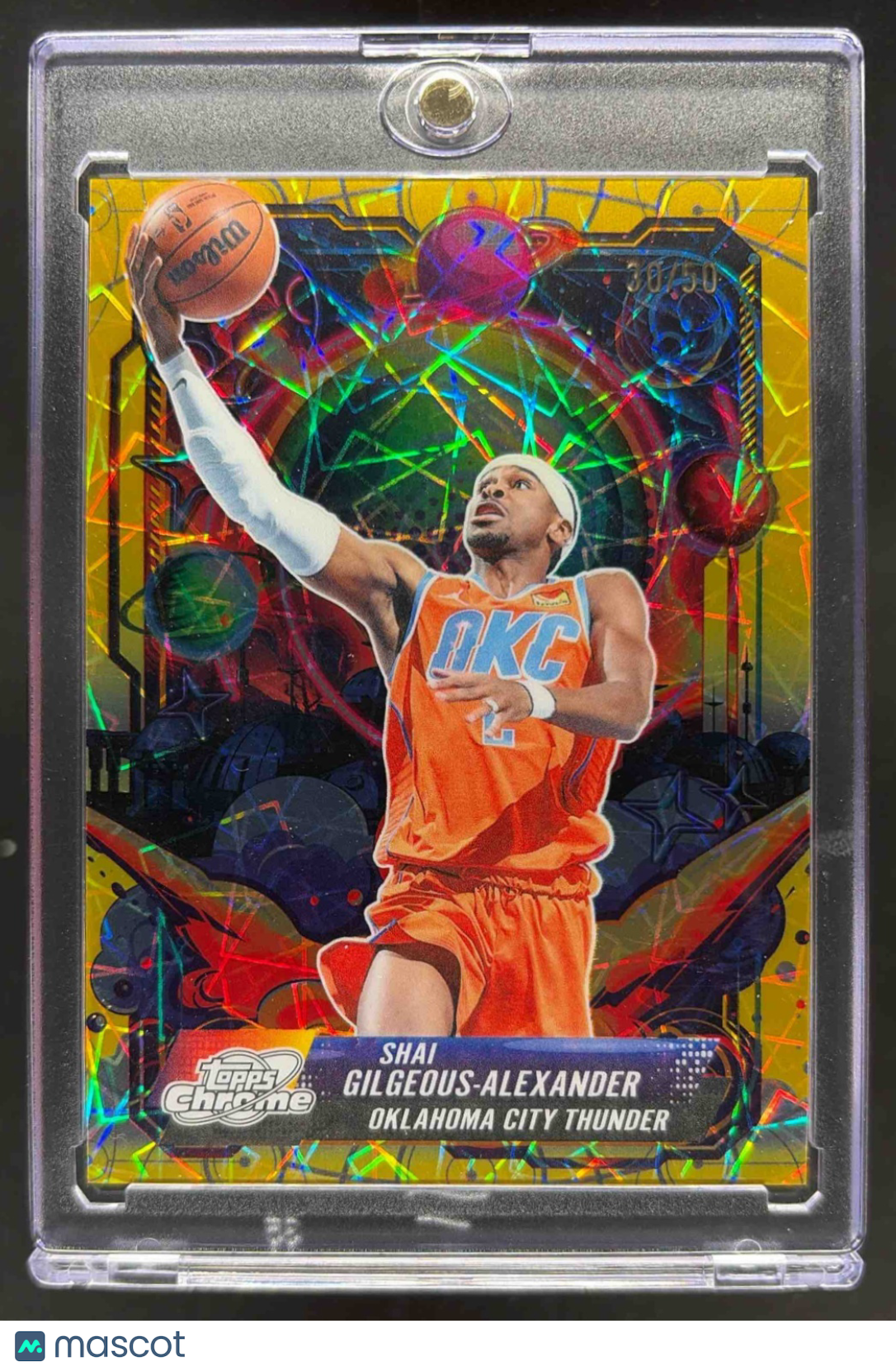2025 Topps Cosmic Chrome Shai Gilgeous-Alexander #PRP-1 Propulsion Gold Interstellar Refractor /50
