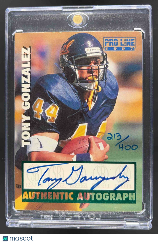 1997 Score Board Tony Gonzalez Pro Line Auto 213/400 RC