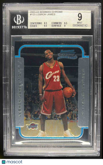 2003-04 Bowman Rookies & Stars LeBron James #123 RC Cavaliers BGS 9