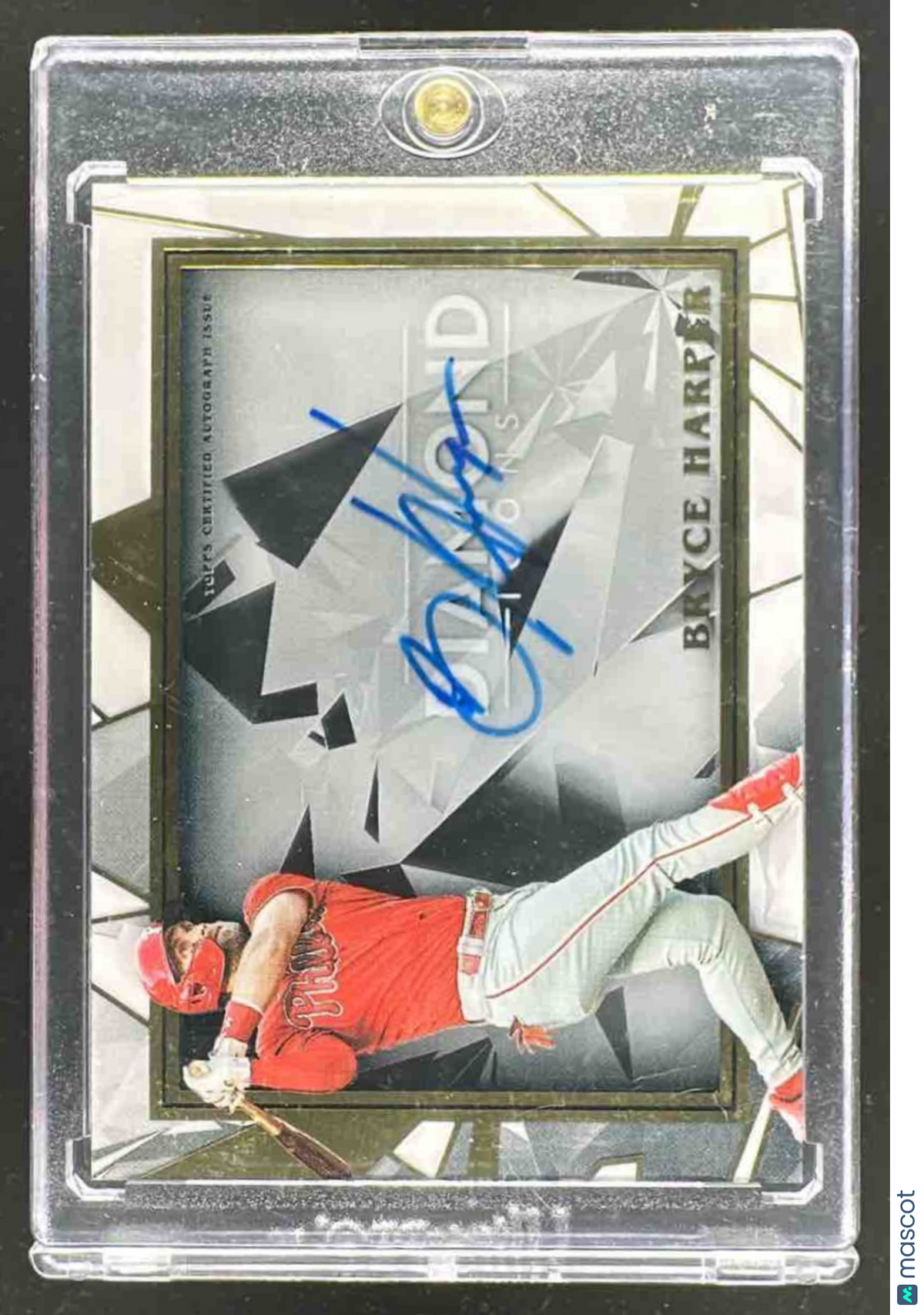 2022 Topps Diamond Icons Bryce Harper #IOTD-BH of the Auto Black 2/5 Phillies
