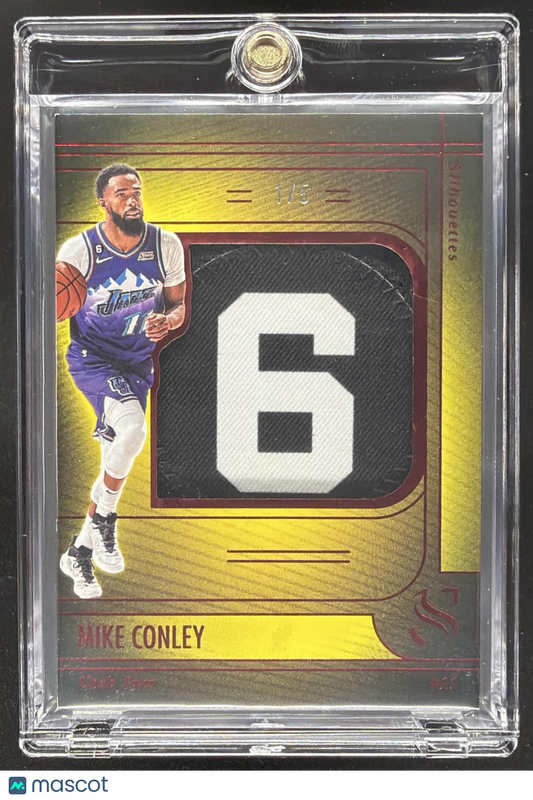 2024-25 Panini Silhouette Mike Conley #45 Silhouettes /5 Bill Russell Patch