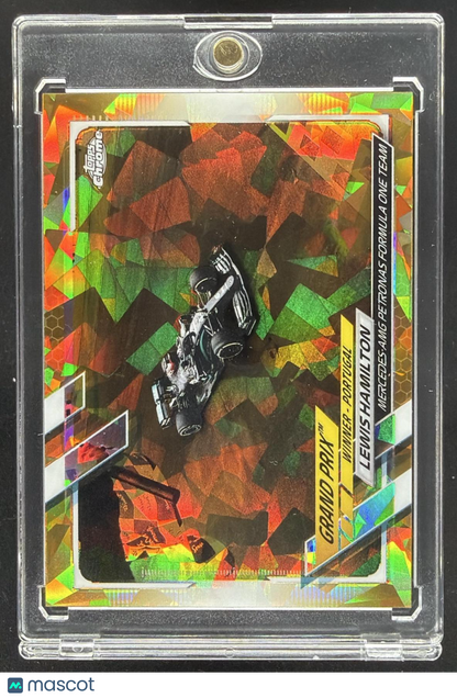 2021 Topps Chrome Formula 1 Lewis Hamilton #96 Gold Sapphire Flag Refractor /50