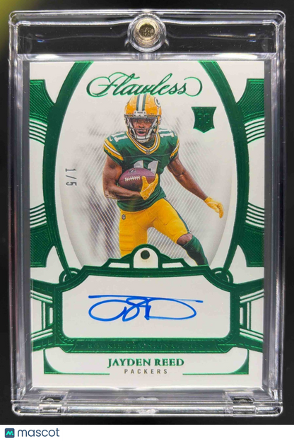 2024 Panini Flawless Jayden Reed Emerald Rookie Auto /5