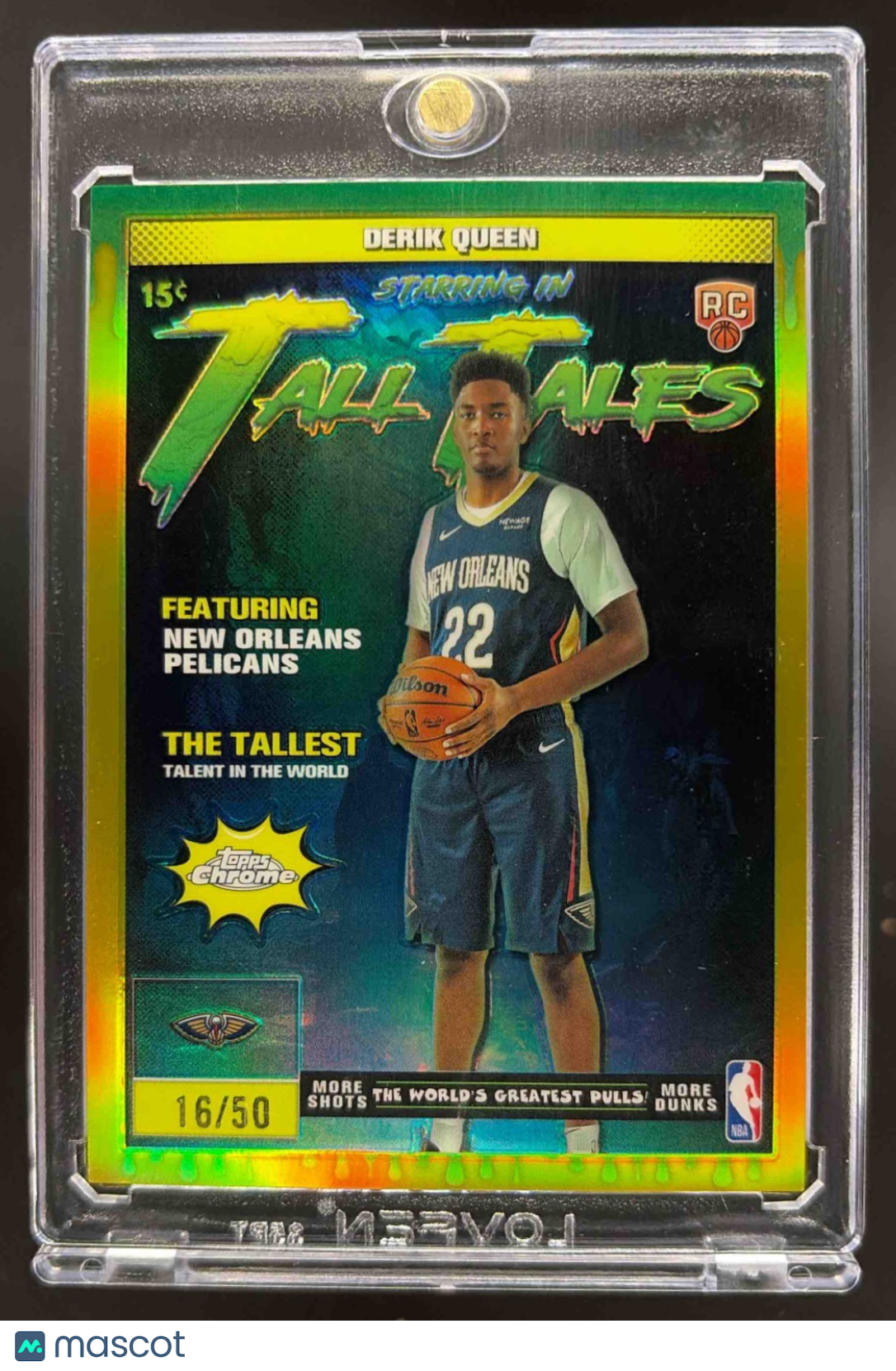 2025 Topps Chrome Derik Queen #TT-18 Tall Tales Gold Refractor /50 RC