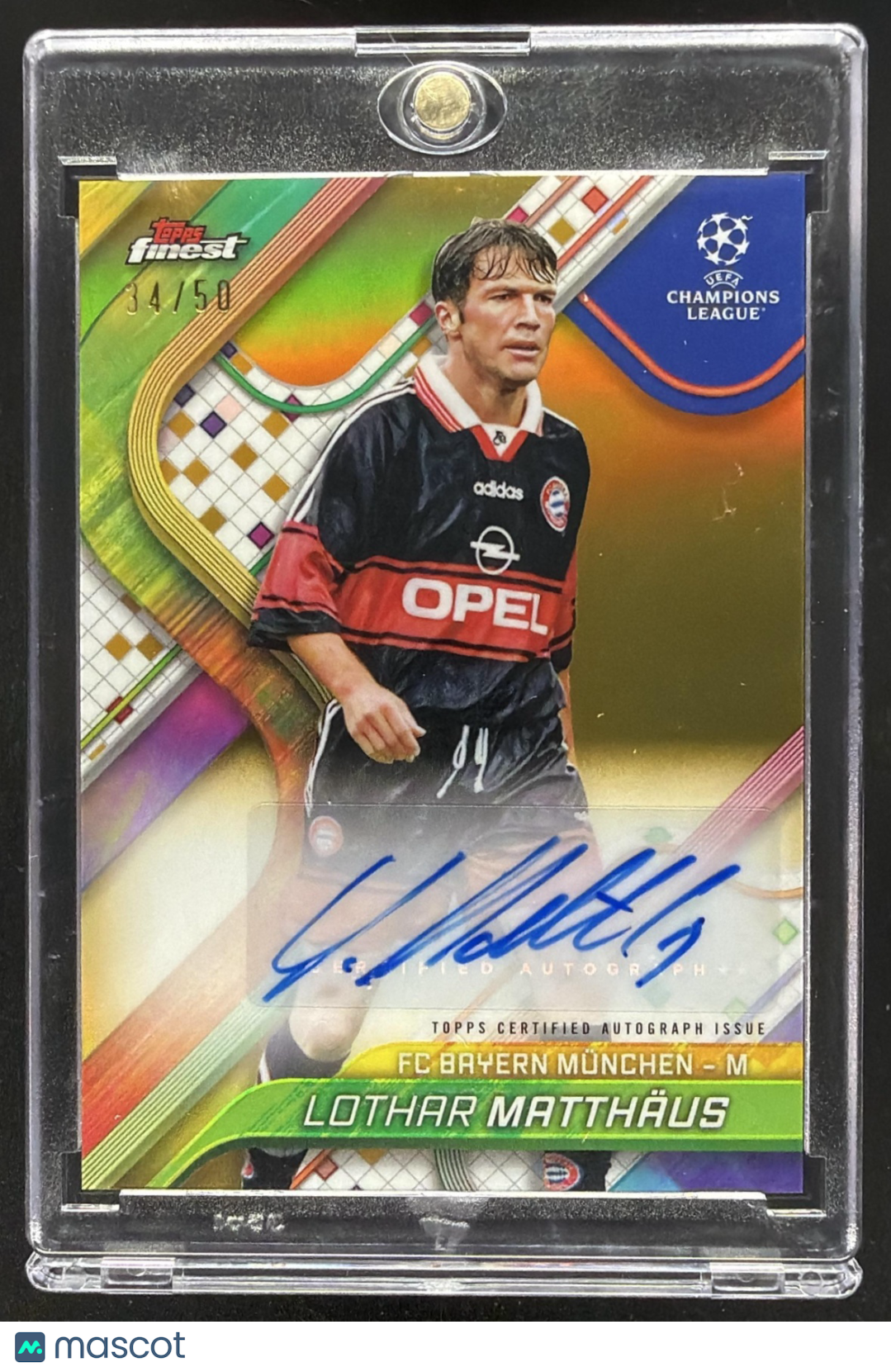 2025 Topps Finest Lother Matthud Auto Gold /50