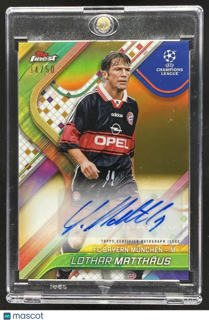 2025 Topps Finest Lother Matthud Auto Gold /50