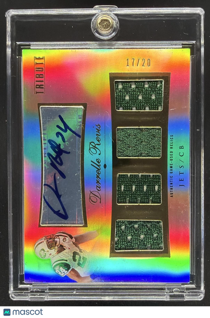 2010 Topps Tribute Darrelle Revis #AQR-DR Auto Quad Relics 17/20