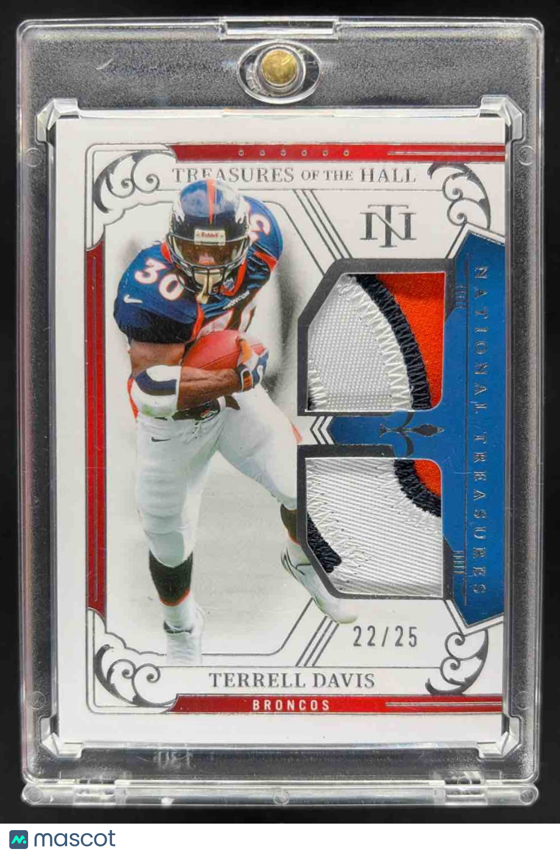 2025 Panini National Treasures Terrell Davis #TOTH-TDS of the Hall /25 MEM
