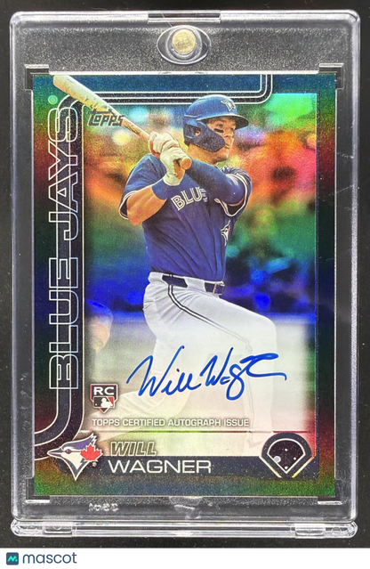 2025 Topps Will Wagner #430 Real One Auto Series 2 Black Foil 3/10 RC