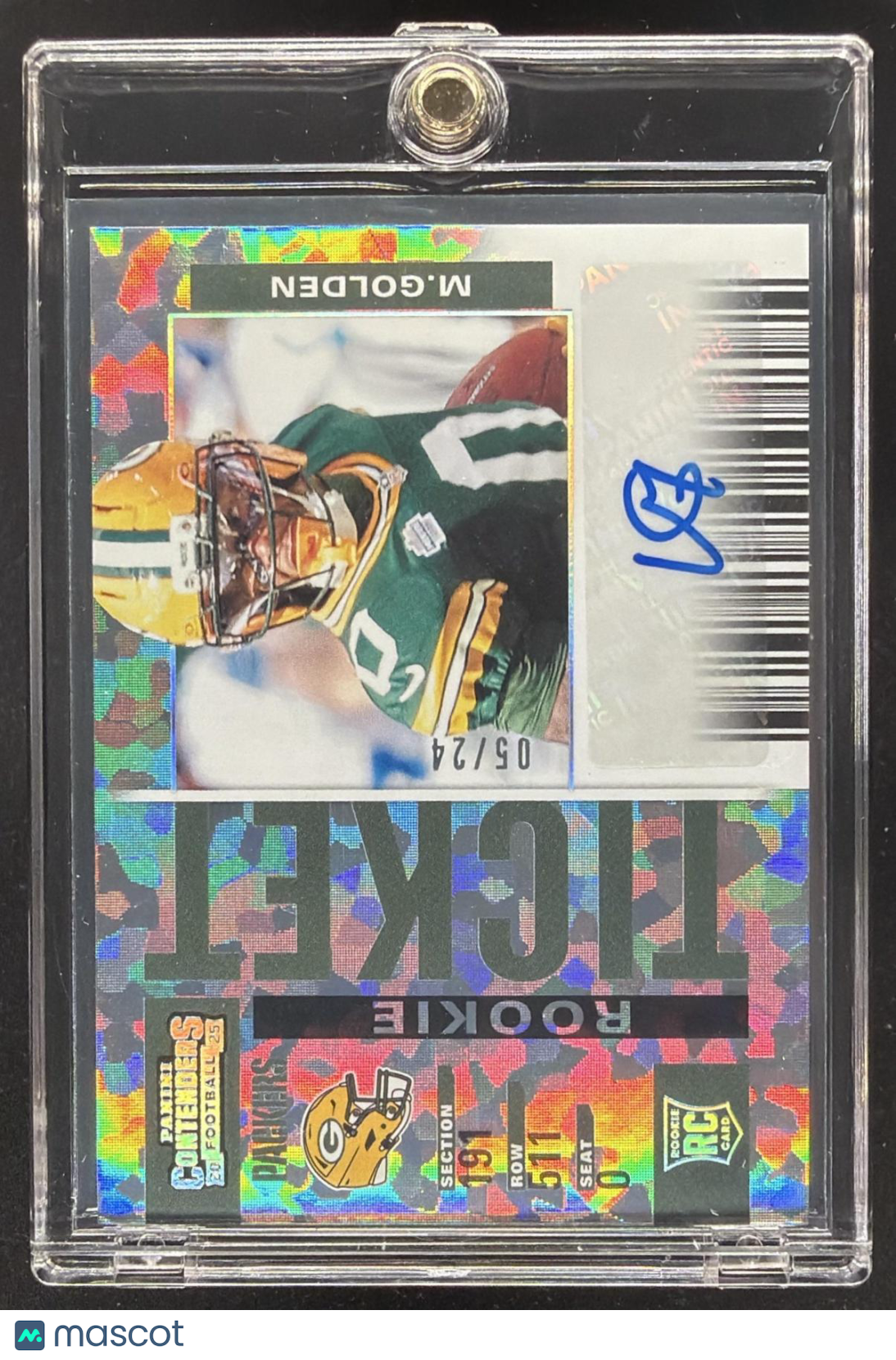 2025 Panini Select Matthew Golden #10 Contenders Rookie Cracked Ice /24 RC Auto