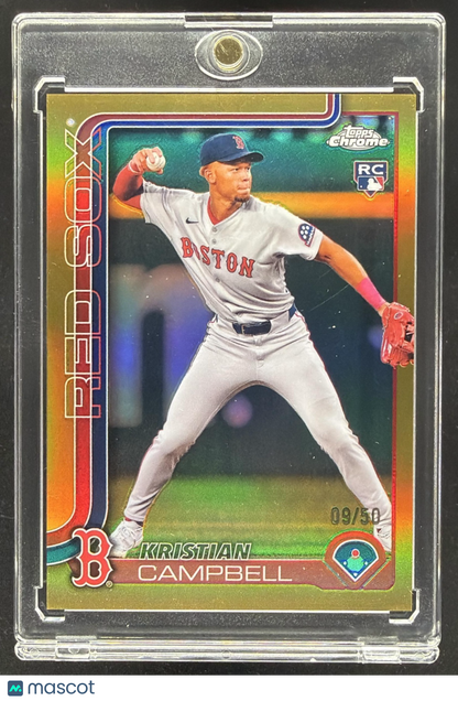 2025 Topps Chrome Kristian Campbell #171 Gold Refractor 9/50 RC