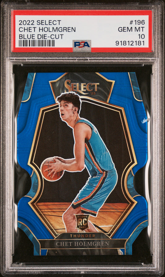 2022 Select Chet Holmgren Blue Die Cut 019/249 PSA 10 RC