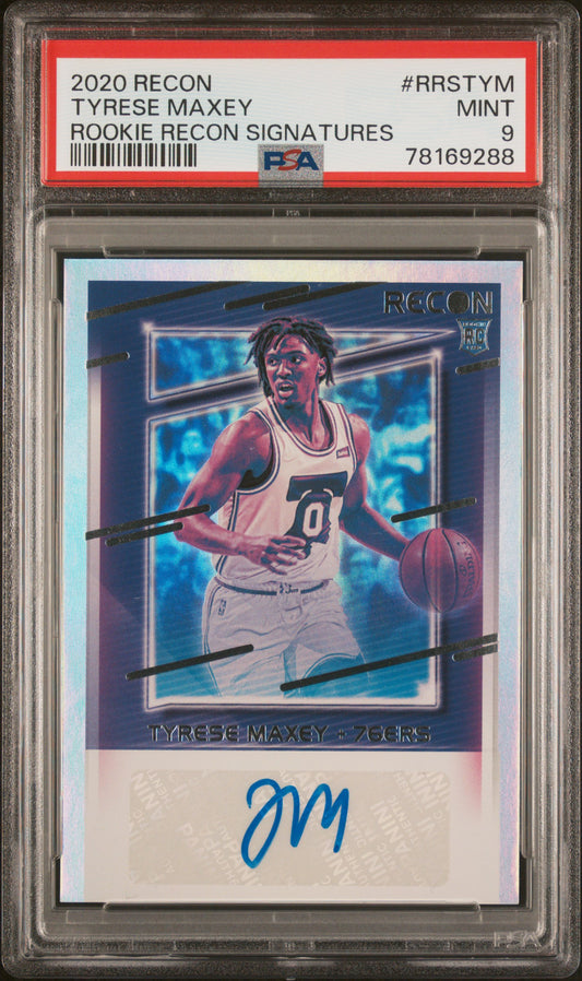 2020-21 Recon Tyrese Maxey Rookie Auto PSA 9