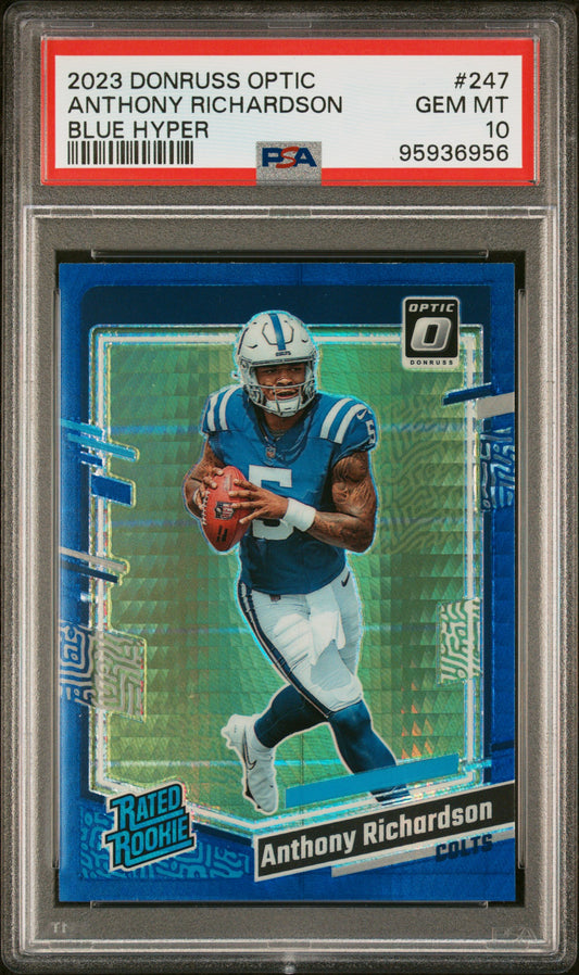 2023 Optic Anthony Richardson Blue Hyper PSA 10 RC