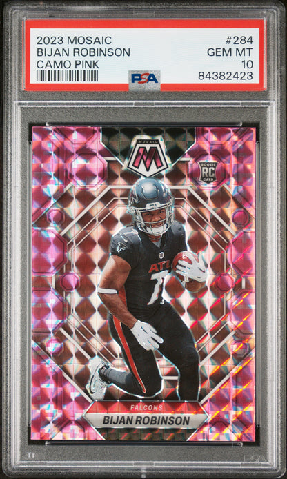 2023 Mosaic Bijan Robinson Camo Pink PSA 10 RC