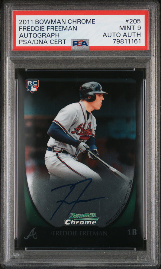 2011 Bowman Chrome Freddie Freeman Auto PSA 9 RC