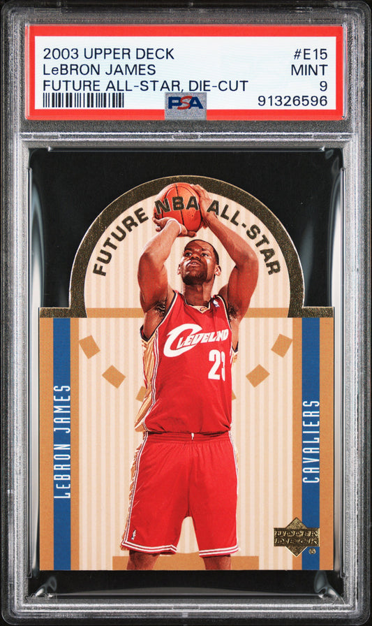 2003-04 Upper Deck Lebron James Future All Star Die Cut Rookie PSA 9